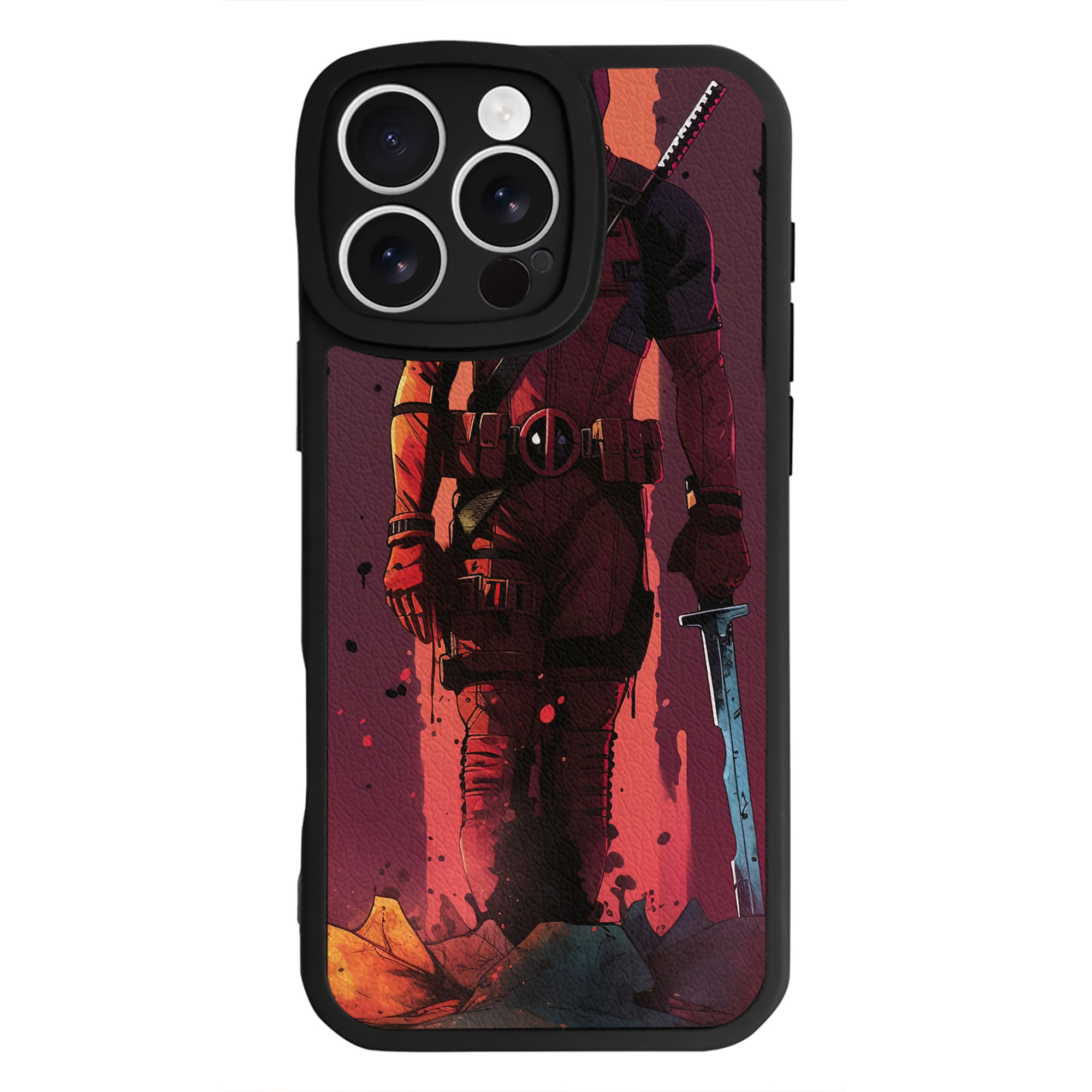 Deadpool デッドプール 【iPhone 16シリーズ対応】シリコンスマホケース（レザー調） 材質：シリコン
